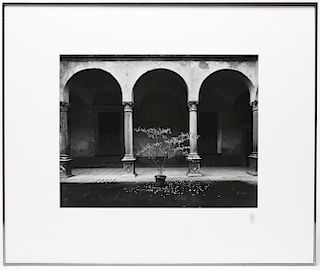 Evelyn Hofer "Courtyard, Bergamo" B/W Photograph