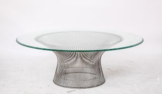 Warren Platner Knoll Steel Glass Low Coffee Table