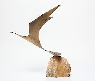 Curtis Jere Brass Bird Mid-Century Sculpture
