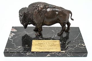 Buffalo Hunt Presented to K Taylor Metal Sculpture