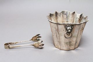 Continental Silver Ice Bucket & Tongs
