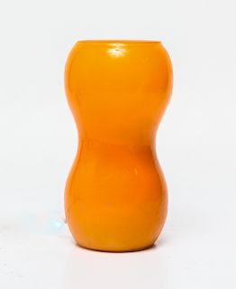 Murano-Style Orange Glass Table Lamp