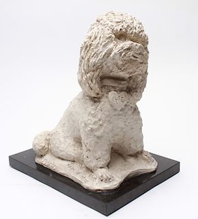 Evelyn Morgenbesser Gigi the Poodle Clay Sculpture