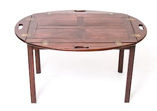 English Manner Mahogany Butler's Tray Table