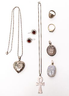 Sterling Silver Pendants, Rings and Earrings, 7