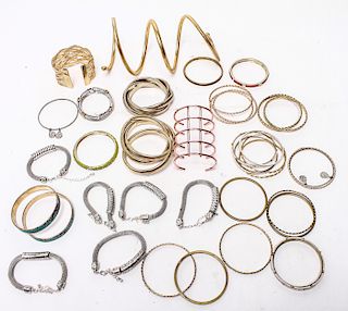 Women's Costume Jewelry Bracelets, Group of 39