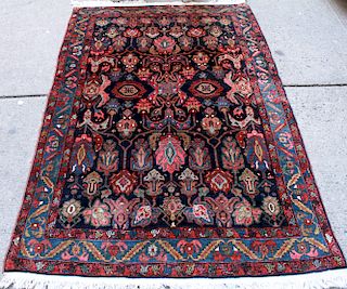 Kurd Bidjar Persian Carpet 4' 5" x 6' 7"