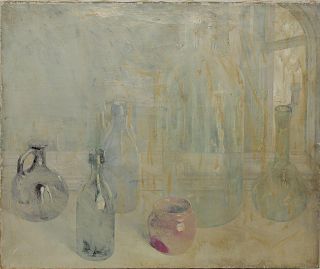 Winthrop Turney Attrib "Still-Life of Bottles" Oil