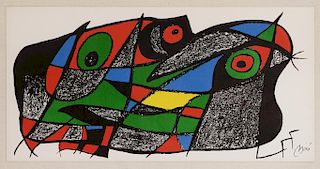 Joan Miró. Miró escultor, Sweden, 1974. Litografía. Firmada en plancha. Impresa por Ediciones Poligrafa, Barcelona Espáña. Publicada.