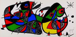 Joan Miró. Miró escultor, Italy, 1974. Litografía. Firmada en plancha. Impresa por Ediciones Polígrafa, Barcelona, España. Publicada.