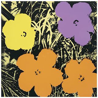 Andy Warhol. II.67: Flowers. Serigrafía. Con sello en la parte posterior "Fill in your own signature" Publicada por Sunday B. Morning.