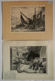 2 American lithographs