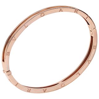 BVLGARI B.ZERO1 18K rose gold bangle bracelet.