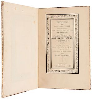 Pacheco, José Ramón. Descripción de la Solemnidad Fúnebre con que se Honraron... Don Agustín de Iturbide. México, 1849. 5 litografías.