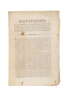 Pérez Salazar, Manuel Joaquín. Manifiesto de la Causa Seguida por la Comandancia General de Puebla... Puebla, 1822.