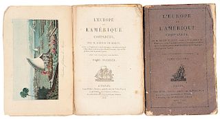 Bergy, M. Drouin de. L’Europe et L’Amérique Comparées. Paris: Rosa, 1818. 6 láminas a color.  Piezas: 2.