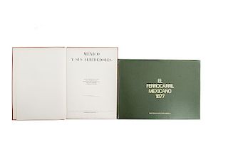Castro, Casimiro. México y Sus Alrededores / Álbum del Ferrocarril Mexicano. México: 1972 / 1977. Piezas: 2.