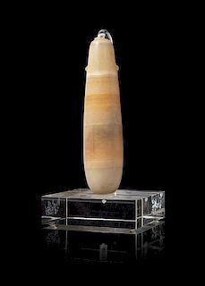 * An Egyptian Alabaster Alabastron Height 5 inches.