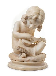 An Italian Marble Figure Height 17 1/2 inches.