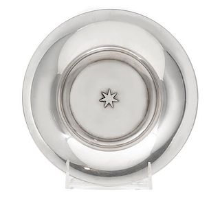 A Danish Silver Candy Dish, Nanna Ditzel for Georg Jensen Silversmithy, Copenhagen, 20th Century, centered by an applied 7-point