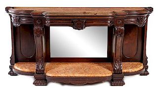 A Victorian Mahogany Console Table Height 55 x width 66 1/2 x depth 19 inches.