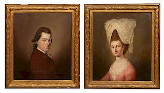 British School, (19th Century), Portrait of a Gentleman and a Lady (pair of works)