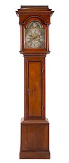 An English Mahogany Tall Case Clock Height 88 inches.