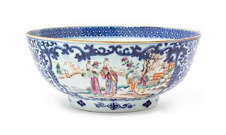A Chinese Export Porcelain Bowl Height 4 1/4 x diameter 10 1/8 inches.