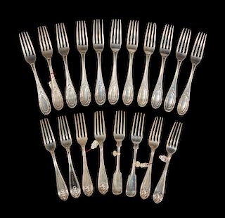 Assorted Coin Silver Forks