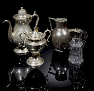 Four Pewter Items