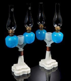 Two Marriage Oil Lamps