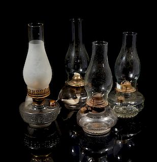 Four Kerosene Lamps 