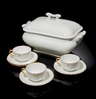 Soup Tureen and Tea Cups/Saucers