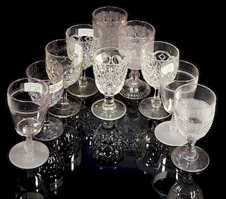 Ten Glass Goblets