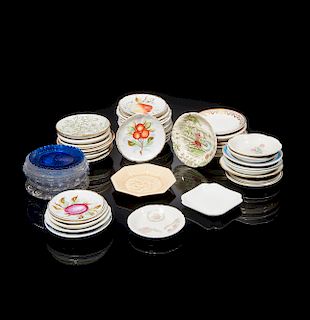 Forty Nine Assorted Glass & Porcelain Cup Plates