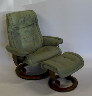 EKORNES Signed Vintage Leather Chair And