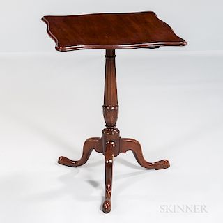 Carved Mahogany Serpentine Tilt-top Stand