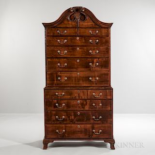 Carved Cherry Chest-on-chest