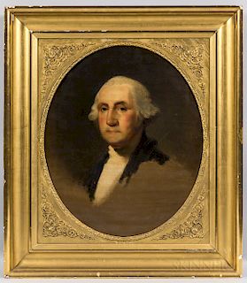 Jane Stuart (Rhode Island/Massachusetts, 1812-1888)  Portrait of George Washington After Gilbert Stuart