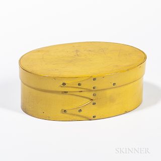 Yellow-painted Oval Shaker Pantry Box
