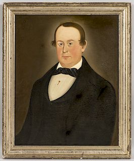 George Hartwell (Massachusetts, 1815-1901)  Portrait of a Man in a Black Jacket