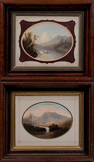 American School, Late 19th Century  Two Hudson River Landscapes