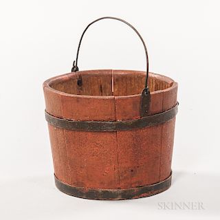 Miniature Red-painted Bucket