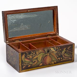Grain-painted and Decorated Jewelry Box