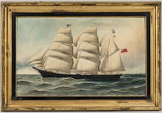 Antonio Nicolo Gasparo Jacobsen (Danish/American, 1850-1921)  Portrait of the Sailing Ship Levuka