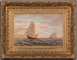 Charles Porter Brown (Massachusetts, Rhode Island, 1855-1920)  The Barque Taria Topan   of Salem