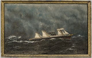 William P. Stubbs (Maine/Massachusetts, 1842-1919)  Steamship in Rough Seas