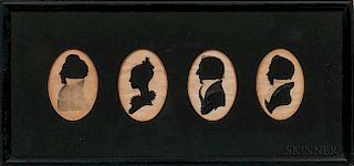 Four Silhouette Portraits of the Morrill Family