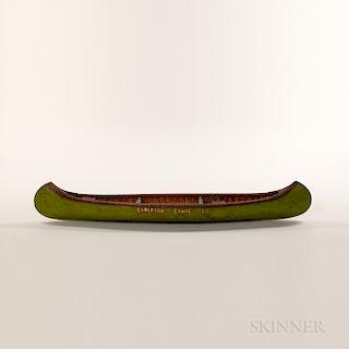 Miniature Painted Canoe Salesman's Model