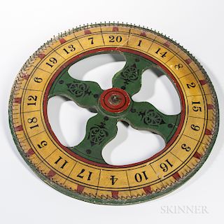 Paint-decorated Wooden Wheel of Chance